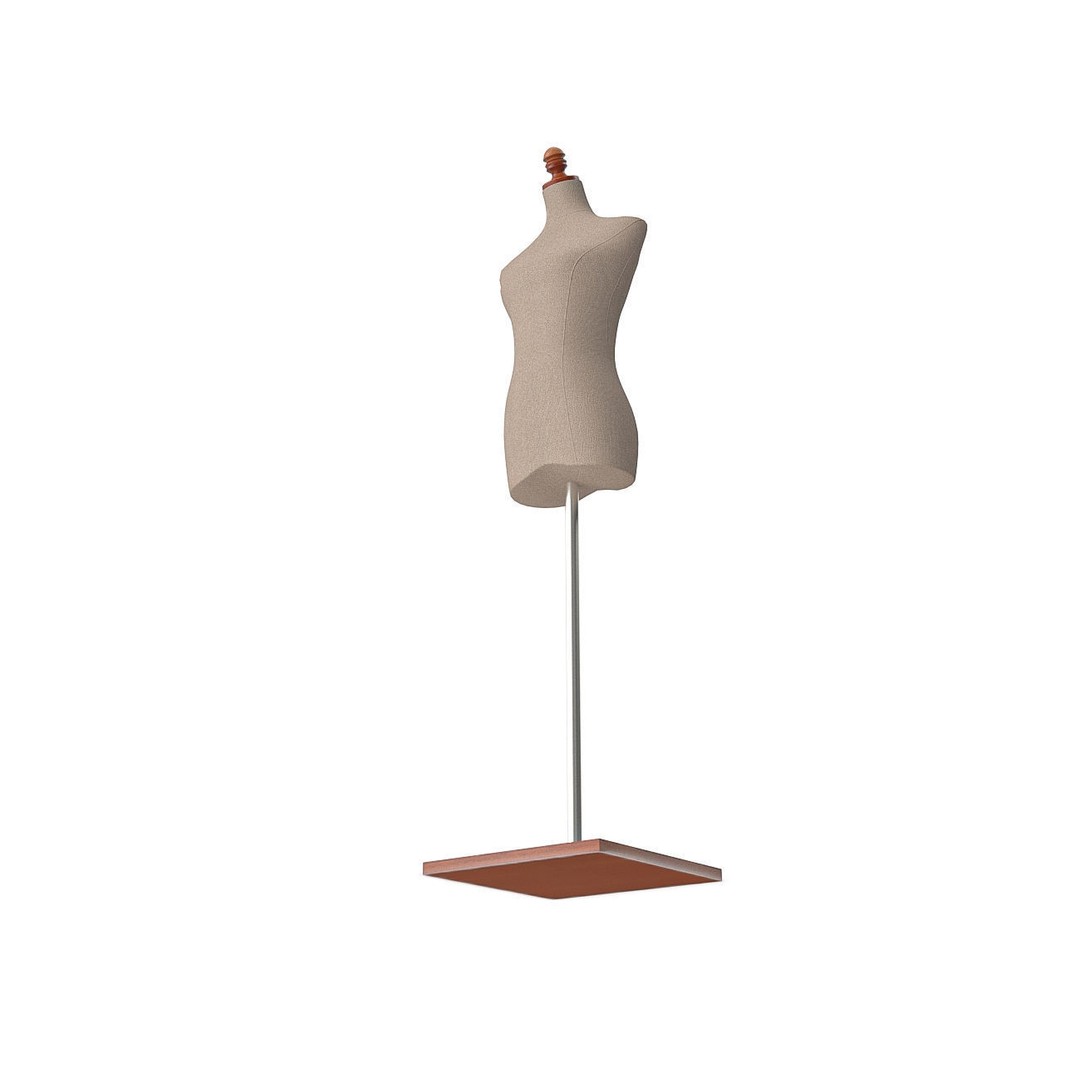 Tailors Dummy 3D Model – Low Poly PBR Mannequin, FBX, OBJ - View 10
