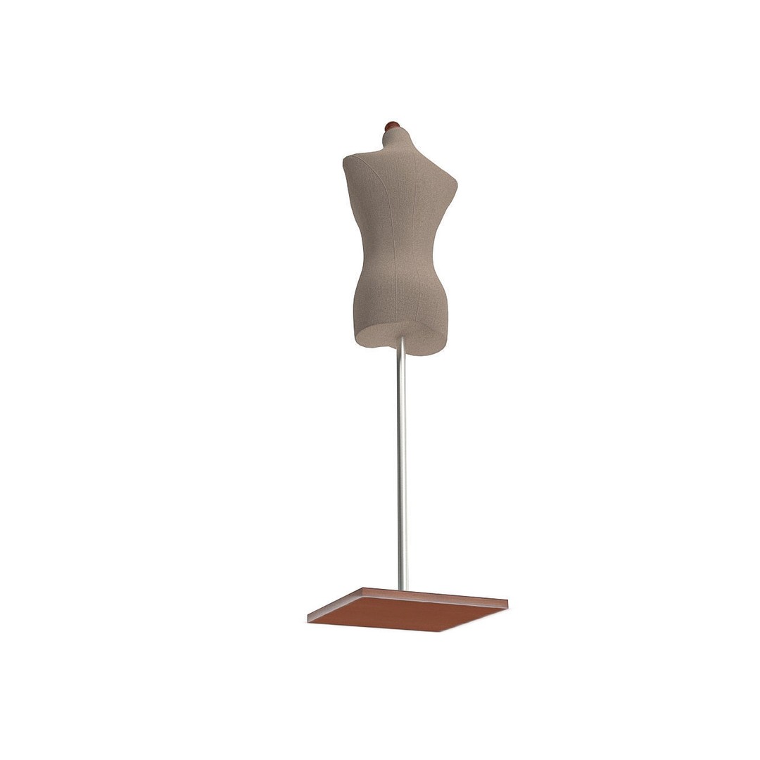 Tailors Dummy 3D Model – Low Poly PBR Mannequin, FBX, OBJ - View 11
