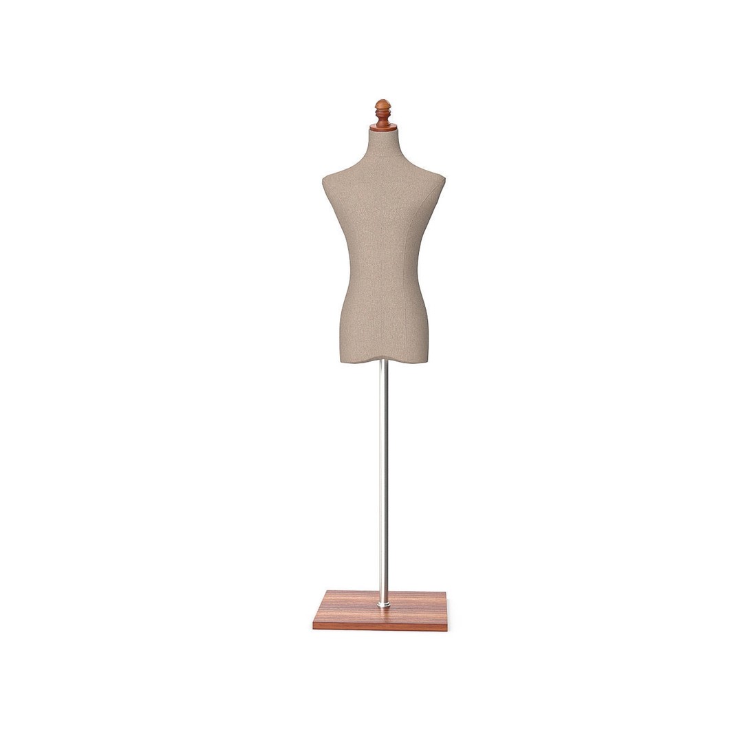 Tailors Dummy 3D Model – Low Poly PBR Mannequin, FBX, OBJ - View 3