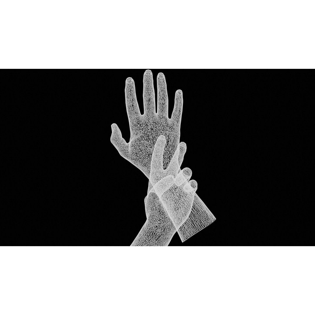 Male Hands 3D Model – Low Poly Photorealistic PBR Asset, FBX