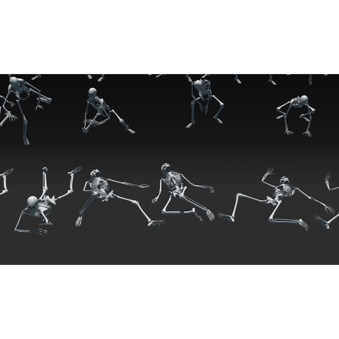 Skeleton 3D Model – Anatomy Pack with 38 Poses, OBJ Format - View 25