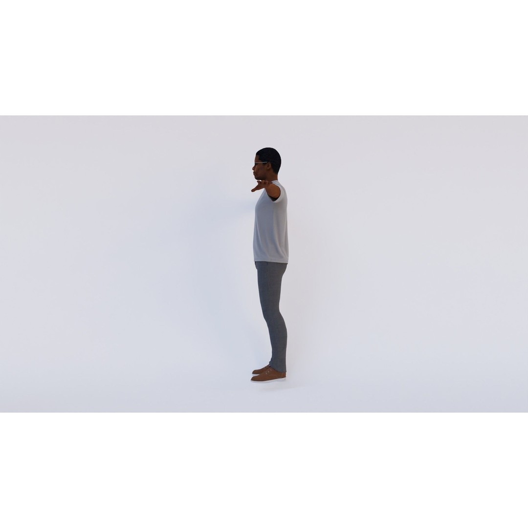 Pack of 7 Rigged Human 3D Models – Low Poly T-Pose Characters, FBX, OBJ - View 14