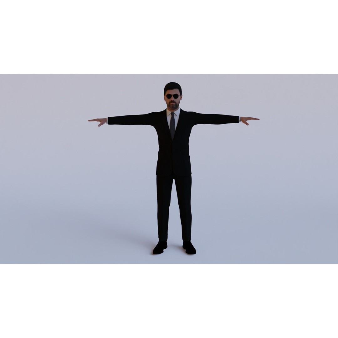 Pack of 7 Rigged Human 3D Models – Low Poly T-Pose Characters, FBX, OBJ - View 3