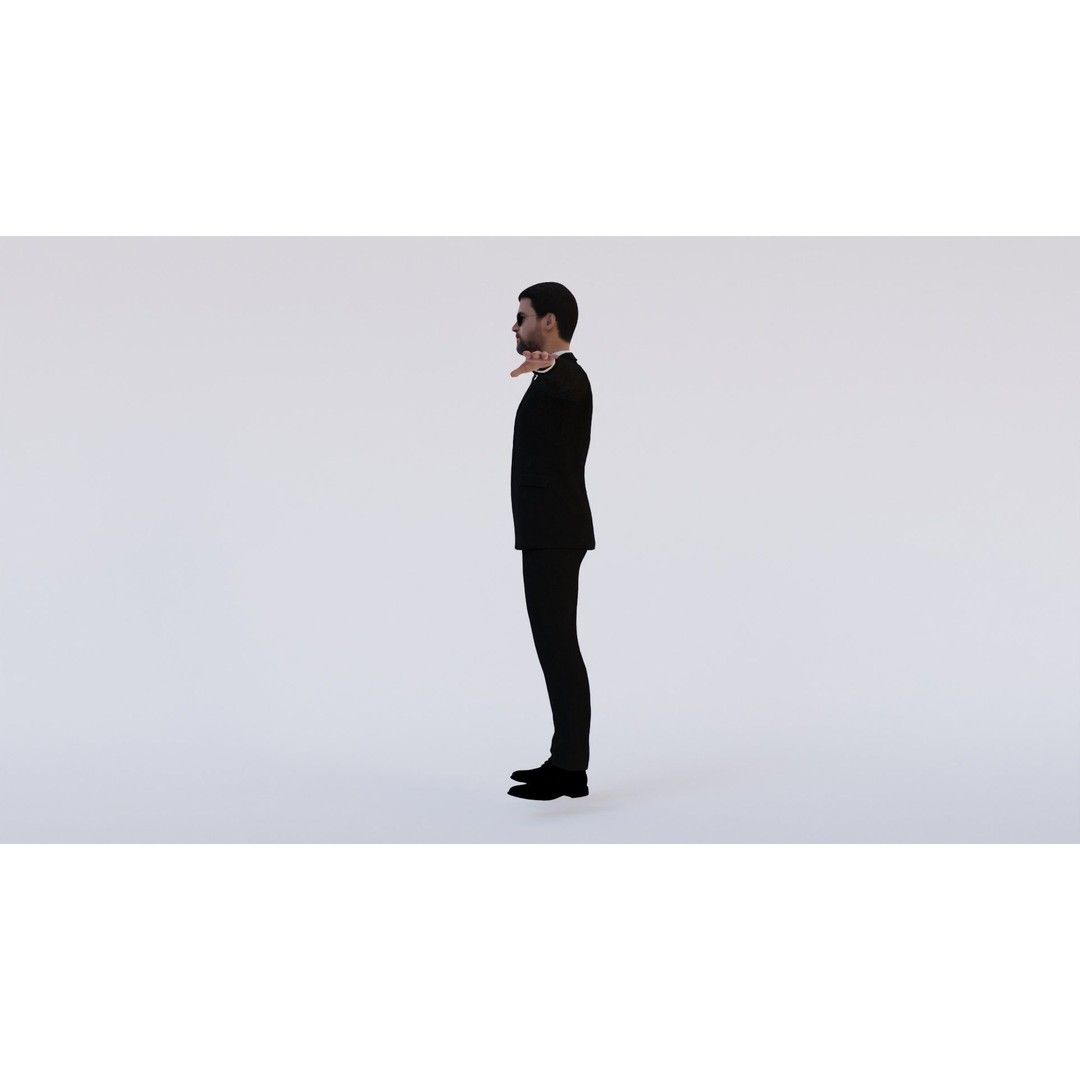 Pack of 7 Rigged Human 3D Models – Low Poly T-Pose Characters, FBX, OBJ - View 4