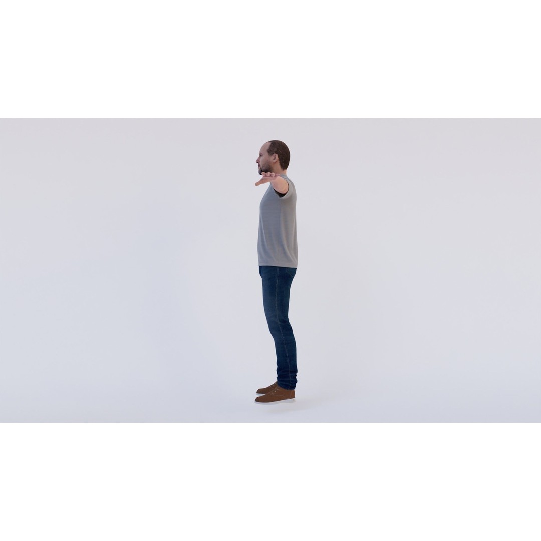 Pack of 7 Rigged Human 3D Models – Low Poly T-Pose Characters, FBX, OBJ - View 8
