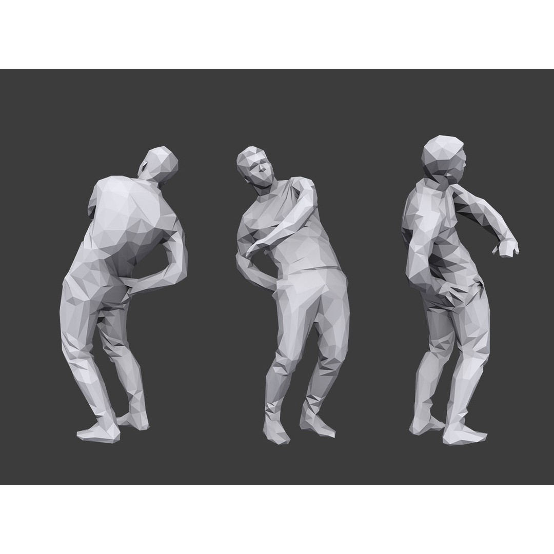 Lowpoly People Fitness Pack 3D Model – Low Poly Character Asset - View 13
