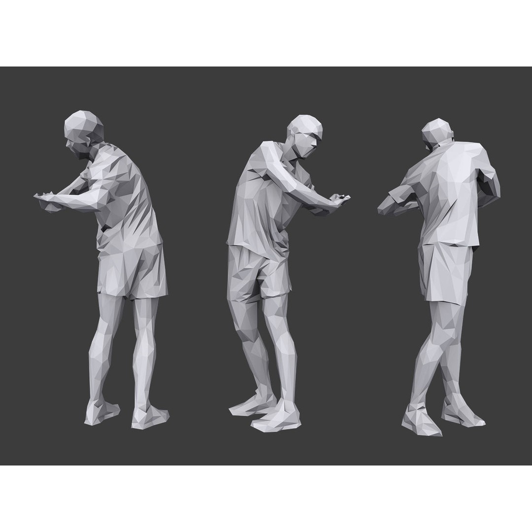 Lowpoly People Fitness Pack 3D Model – Low Poly Character Asset - View 6