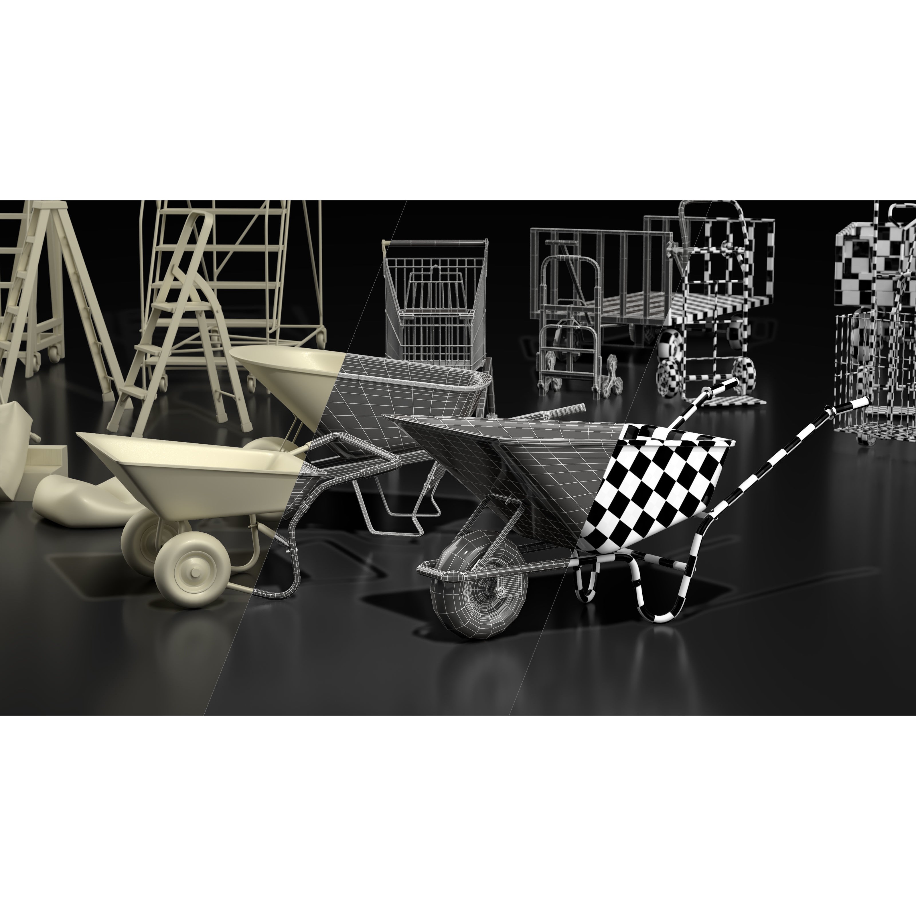 Warehouse Props Collection - Low-Poly Game-Ready 3D Model - View 5