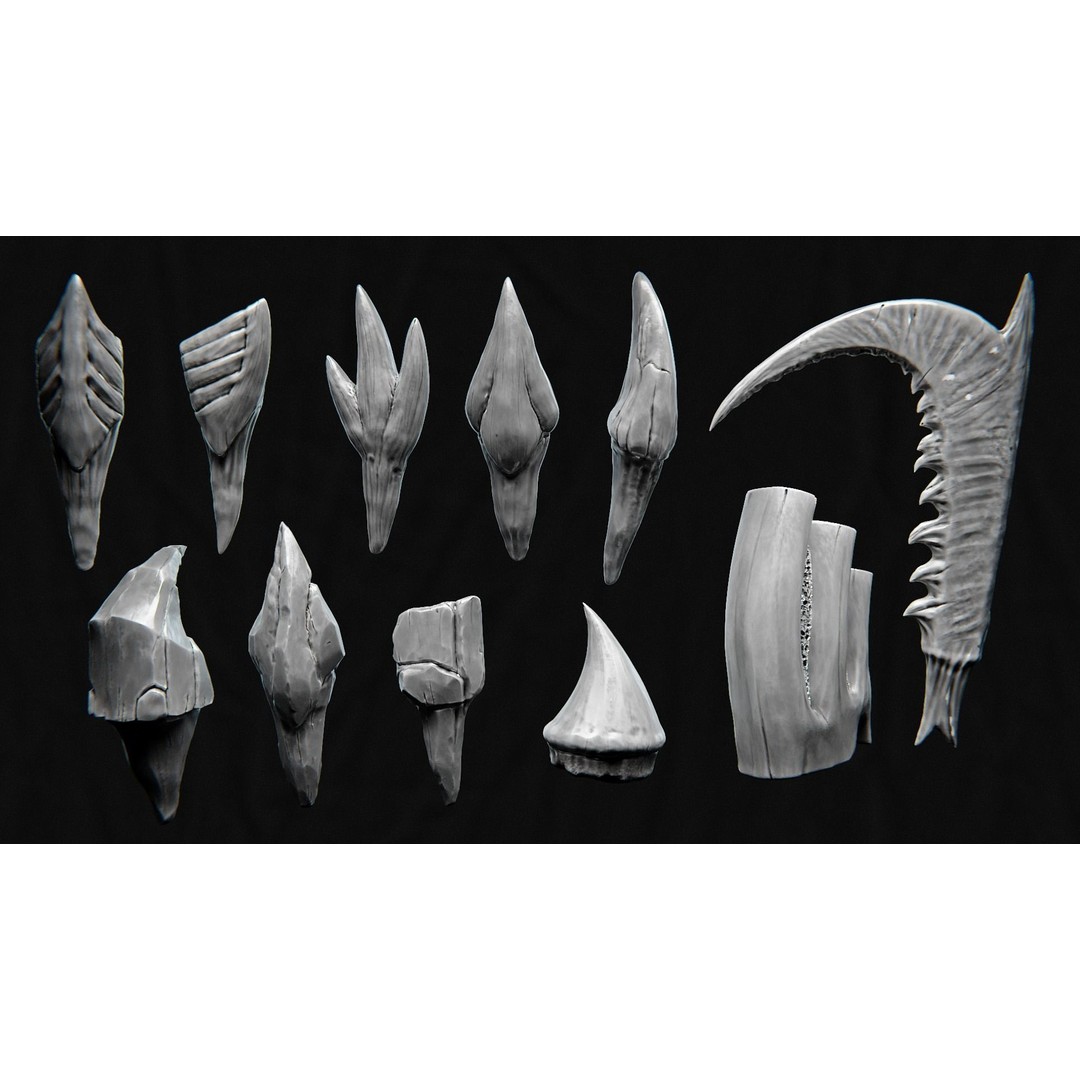 Creature Teeth 3D Model – High Poly PBR Sculpt, FBX & OBJ Formats - View 8