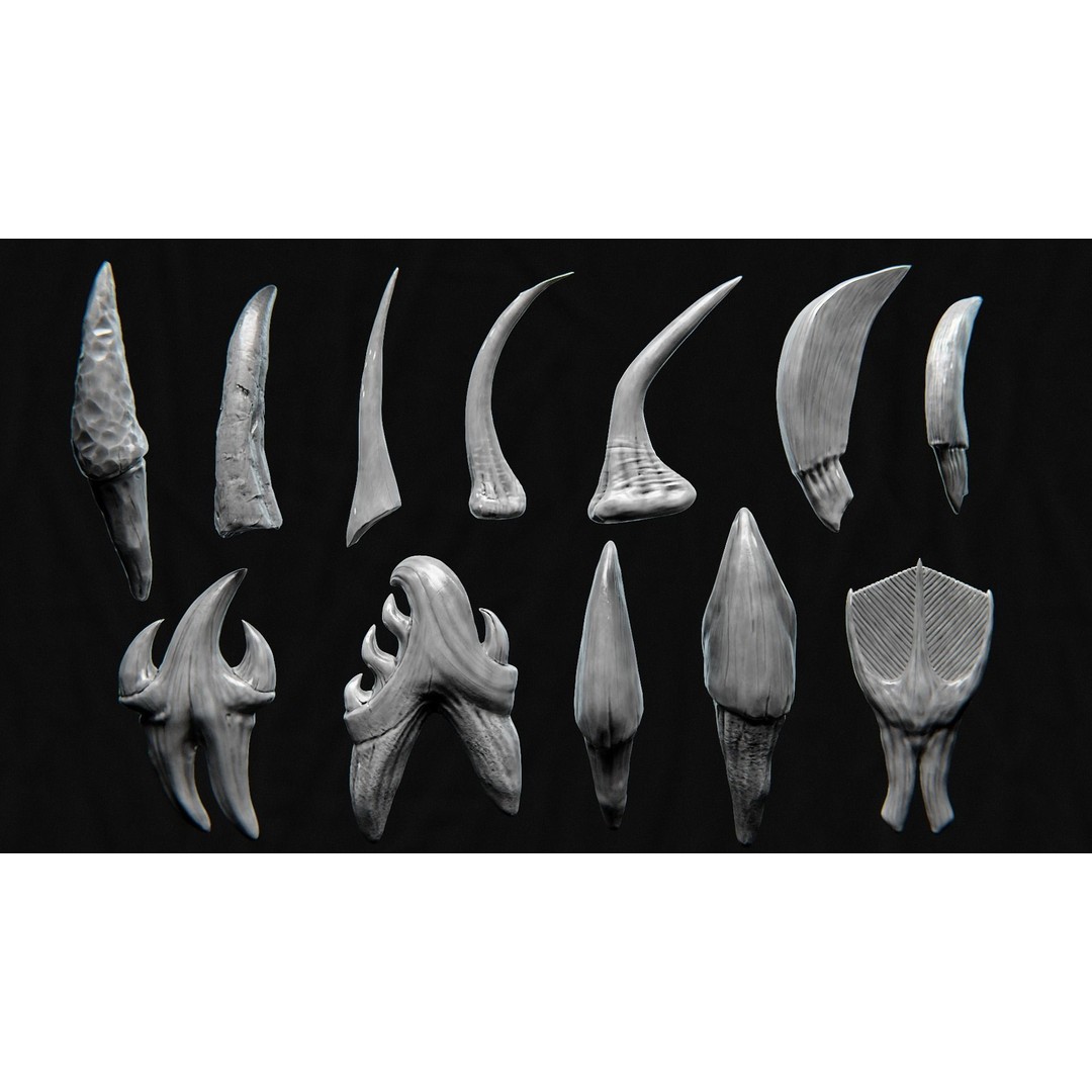 Creature Teeth 3D Model – High Poly PBR Sculpt, FBX & OBJ Formats - View 9