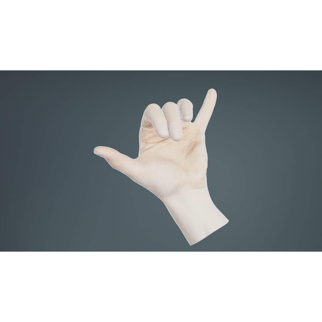 Male Hand 3D Model – Low Poly Photogrammetry Asset, FBX, Blender - View 11