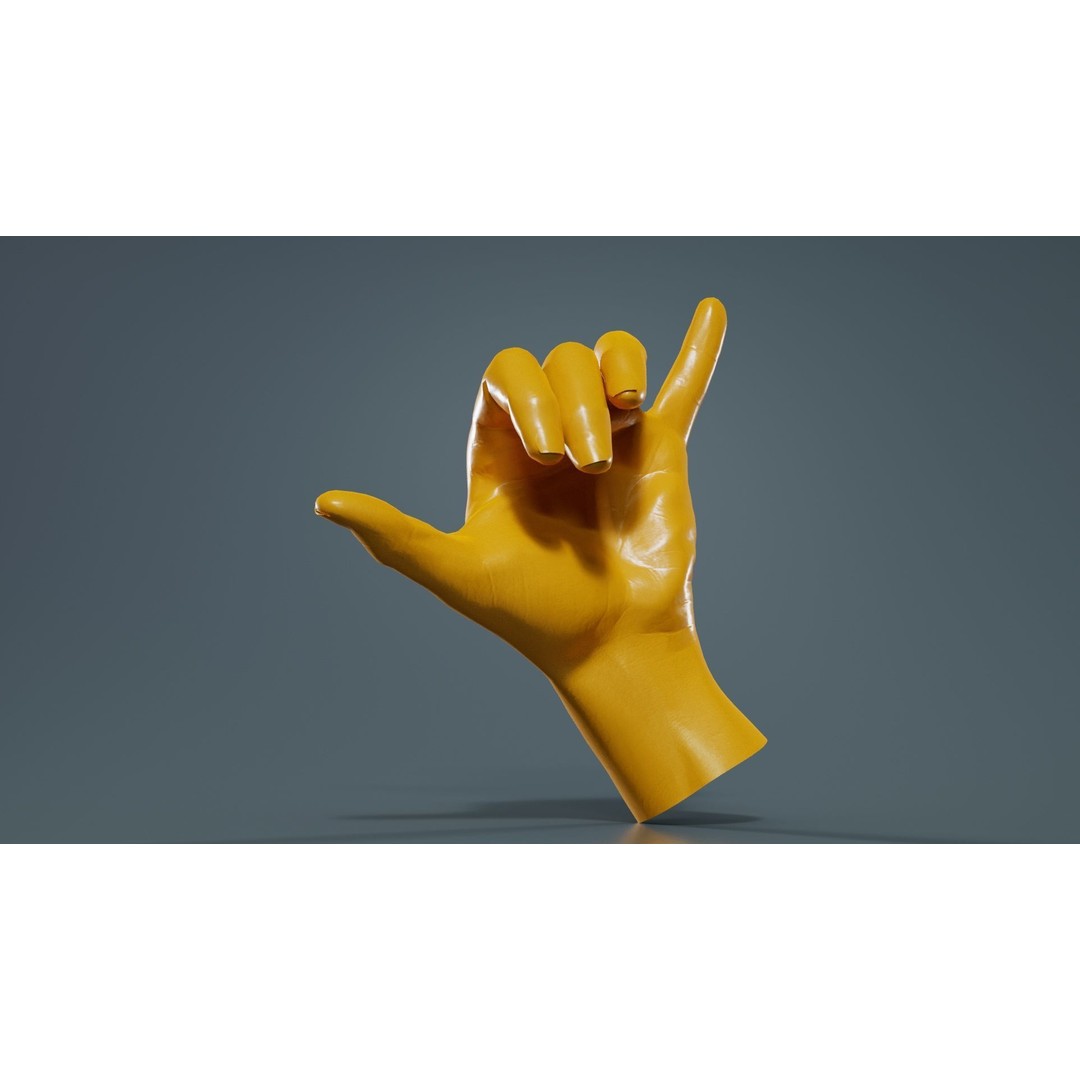 Male Hand 3D Model – Low Poly Photogrammetry Asset, FBX, Blender - View 14