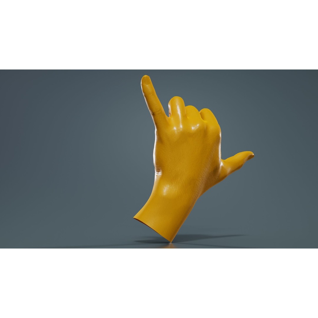 Male Hand 3D Model – Low Poly Photogrammetry Asset, FBX, Blender - View 15