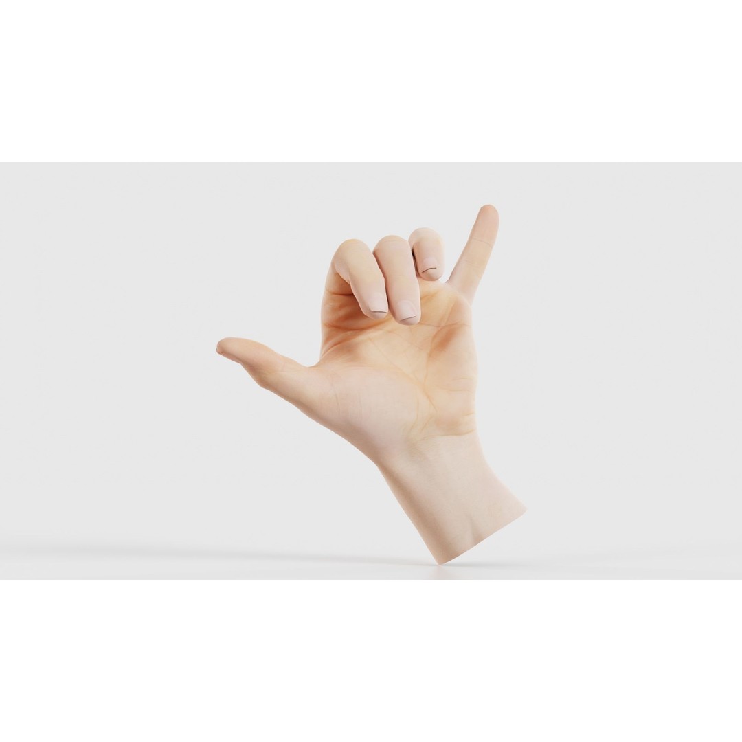 Male Hand 3D Model – Low Poly Photogrammetry Asset, FBX, Blender - View 17