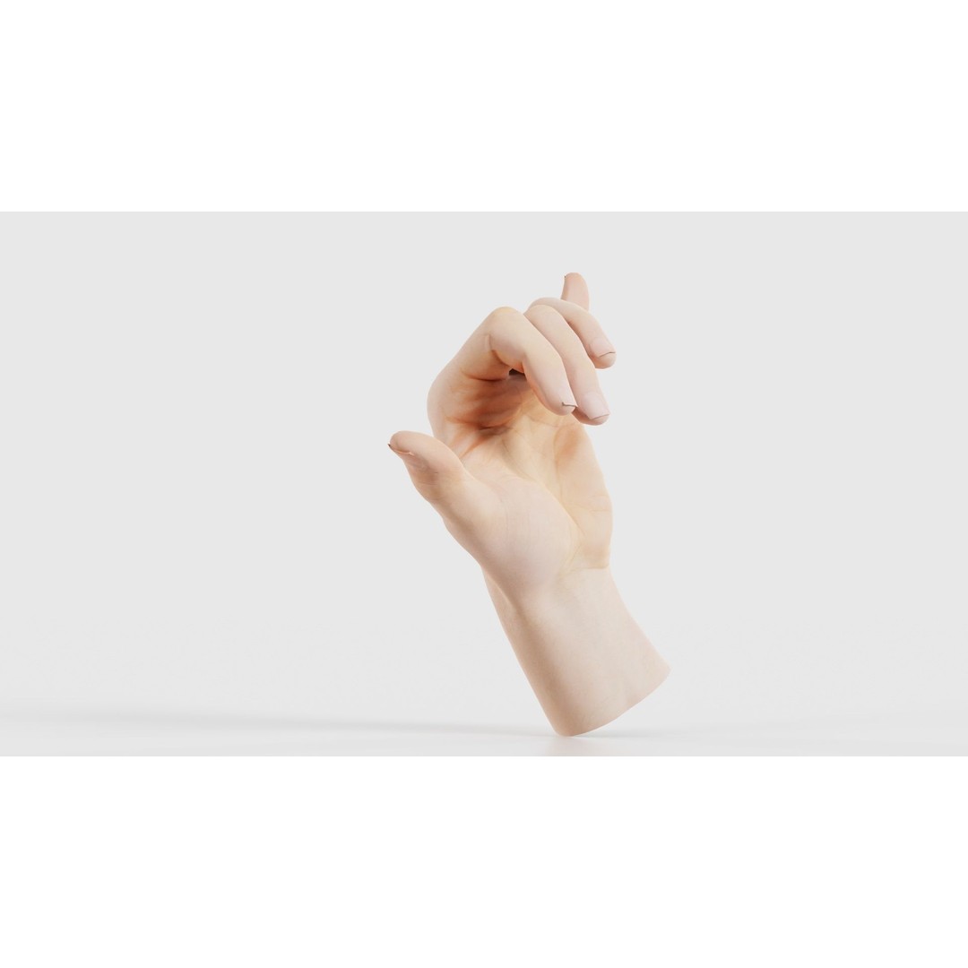 Male Hand 3D Model – Low Poly Photogrammetry Asset, FBX, Blender - View 18