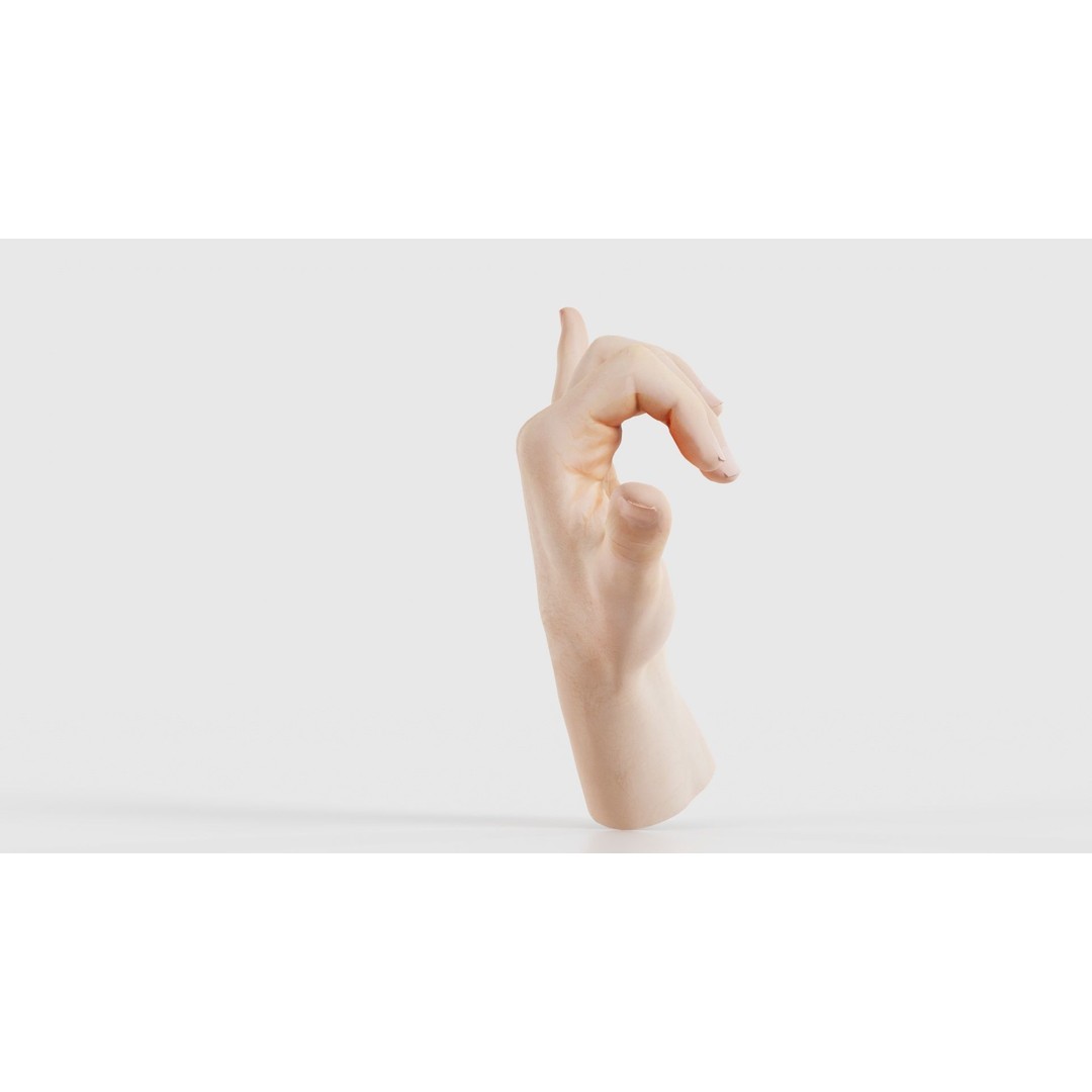 Male Hand 3D Model – Low Poly Photogrammetry Asset, FBX, Blender - View 19