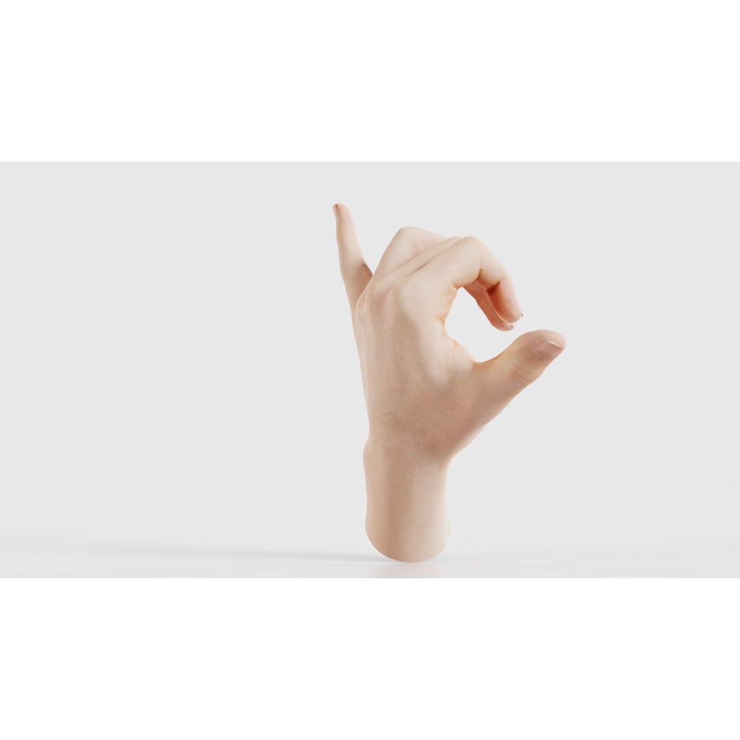Male Hand 3D Model – Low Poly Photogrammetry Asset, FBX, Blender - View 20