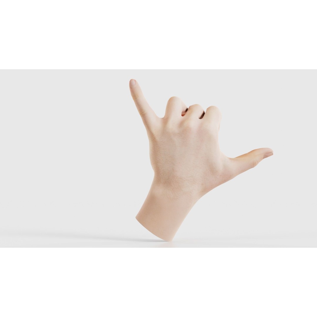 Male Hand 3D Model – Low Poly Photogrammetry Asset, FBX, Blender - View 22