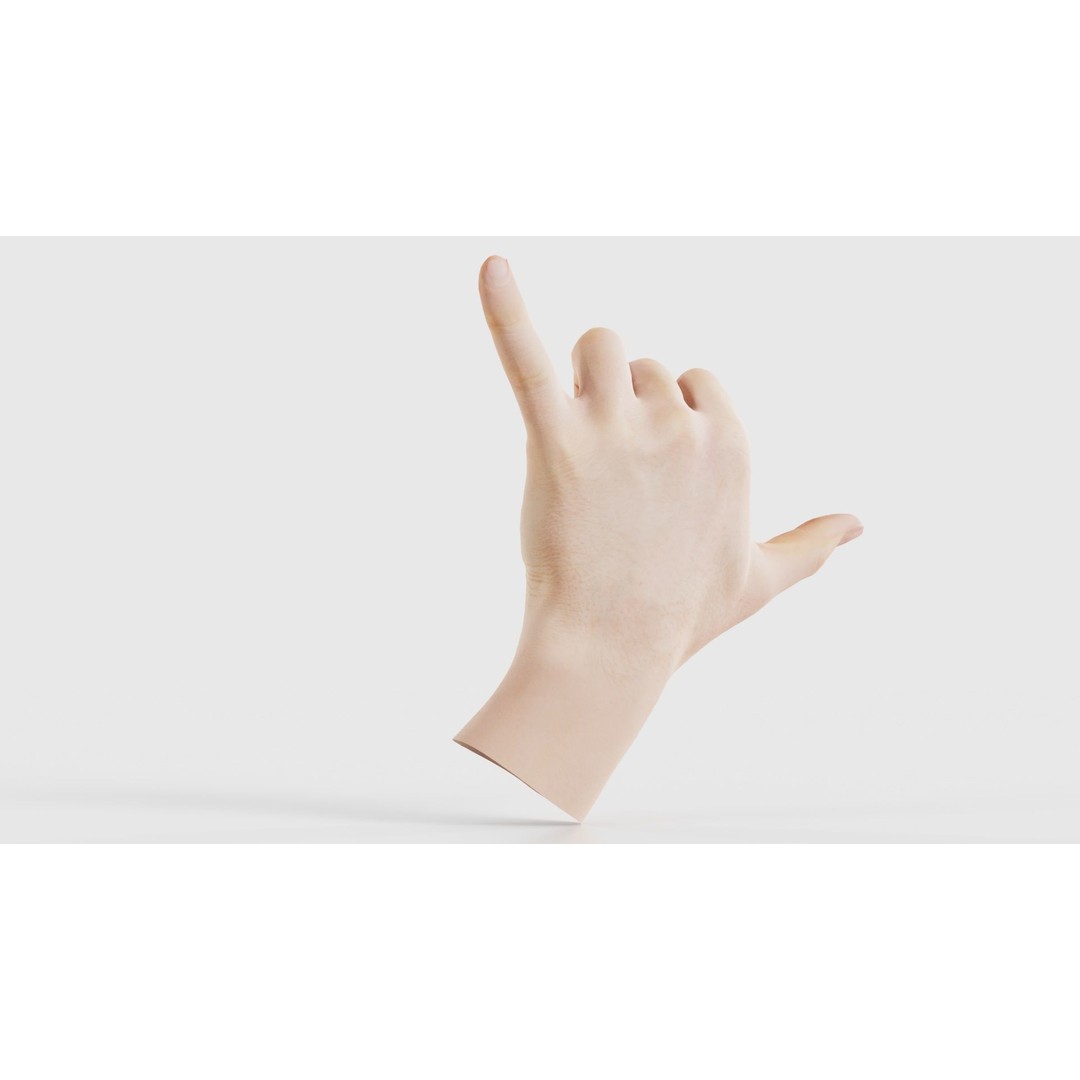Male Hand 3D Model – Low Poly Photogrammetry Asset, FBX, Blender - View 23