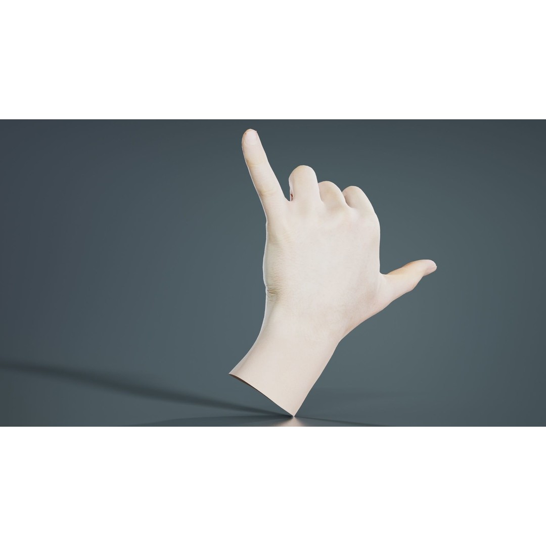 Male Hand 3D Model – Low Poly Photogrammetry Asset, FBX, Blender - View 8