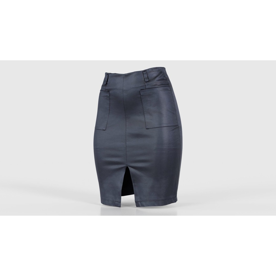 Leather Pocket Pencil Skirt 3D Model – Low Poly Game Asset, FBX, Blender