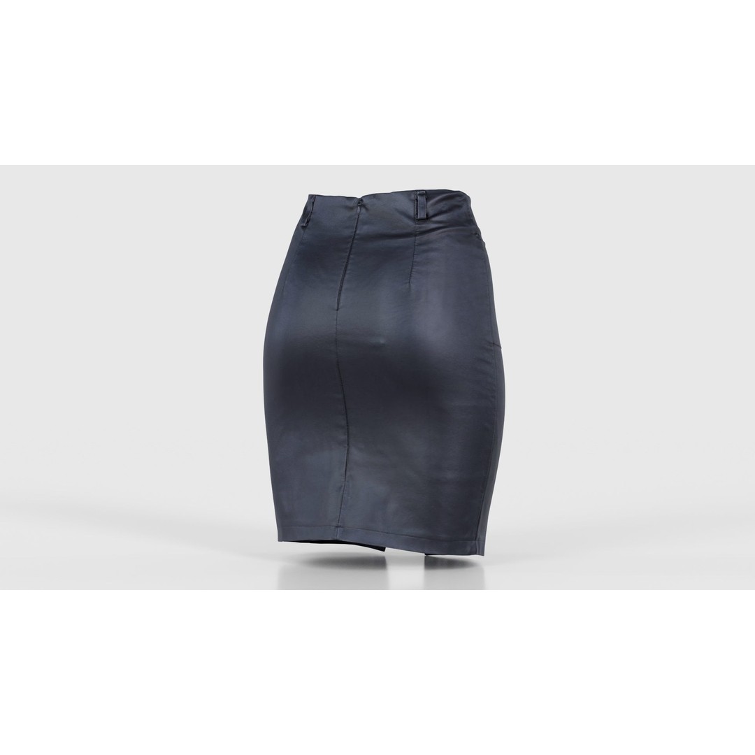 Leather Pocket Pencil Skirt 3D Model – Low Poly Game Asset, FBX, Blender - View 22