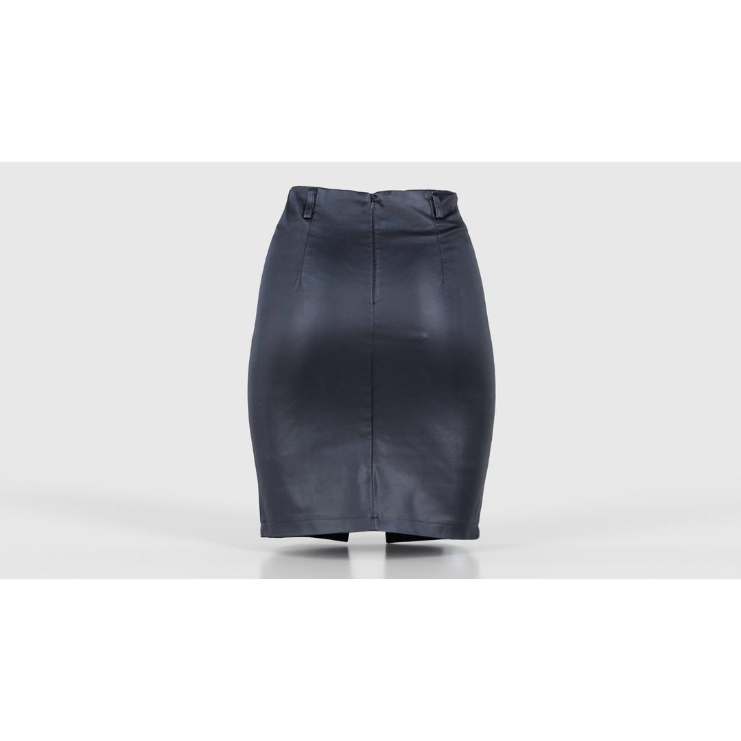 Leather Pocket Pencil Skirt 3D Model – Low Poly Game Asset, FBX, Blender - View 23