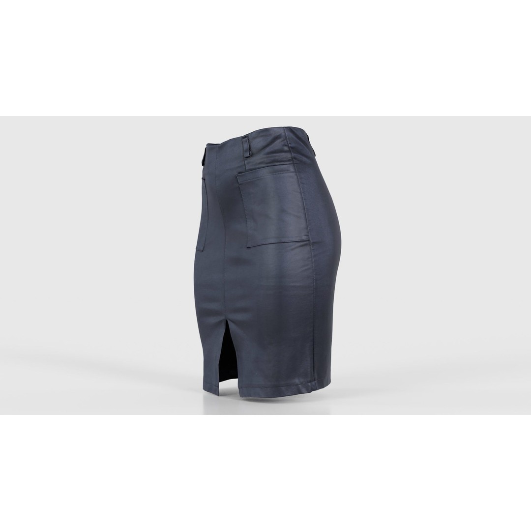 Leather Pocket Pencil Skirt 3D Model – Low Poly Game Asset, FBX, Blender - View 27