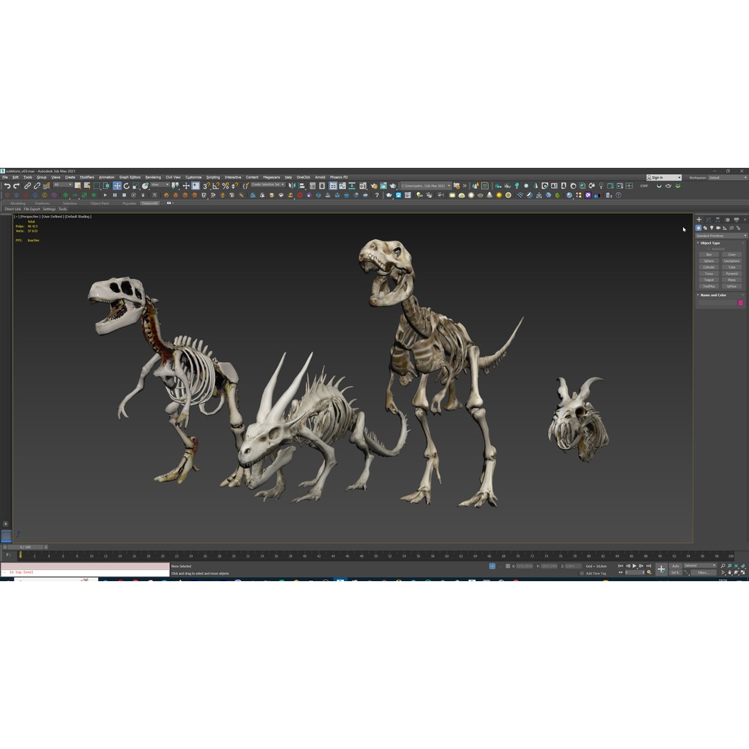 Ultimate Skeleton and Skull Pack 3D Model – Low Poly Game-Ready Assets, FBX - View 32