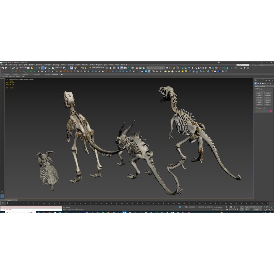 Ultimate Skeleton and Skull Pack 3D Model – Low Poly Game-Ready Assets, FBX - View 33