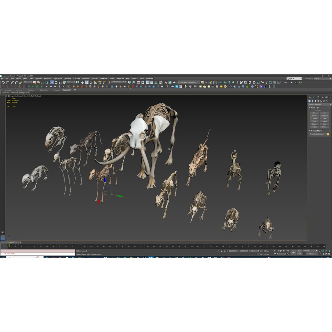Ultimate Skeleton and Skull Pack 3D Model – Low Poly Game-Ready Assets, FBX - View 35