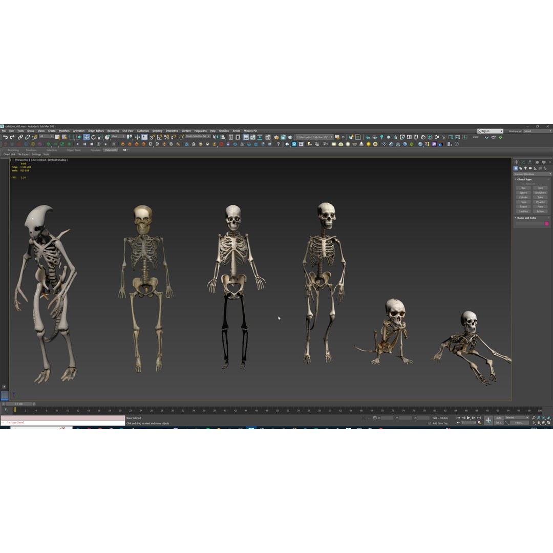 Ultimate Skeleton and Skull Pack 3D Model – Low Poly Game-Ready Assets, FBX - View 36