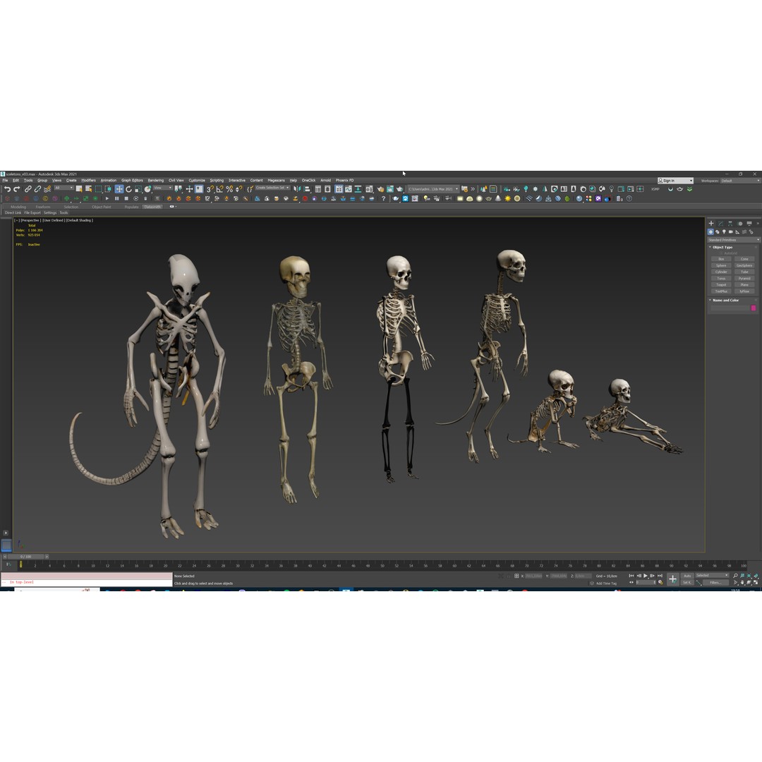 Ultimate Skeleton and Skull Pack 3D Model – Low Poly Game-Ready Assets, FBX - View 37