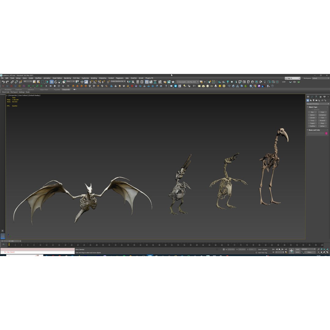 Ultimate Skeleton and Skull Pack 3D Model – Low Poly Game-Ready Assets, FBX - View 39