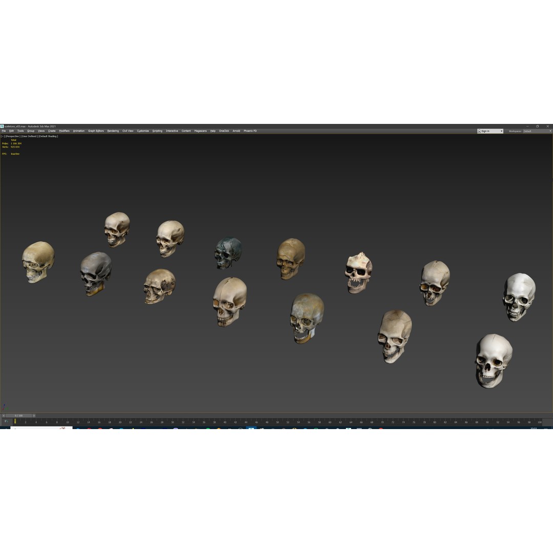 Ultimate Skeleton and Skull Pack 3D Model – Low Poly Game-Ready Assets, FBX - View 41