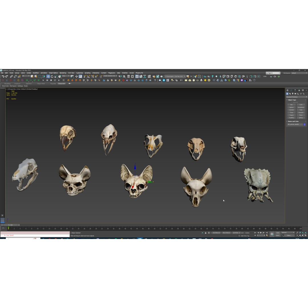 Ultimate Skeleton and Skull Pack 3D Model – Low Poly Game-Ready Assets, FBX - View 42