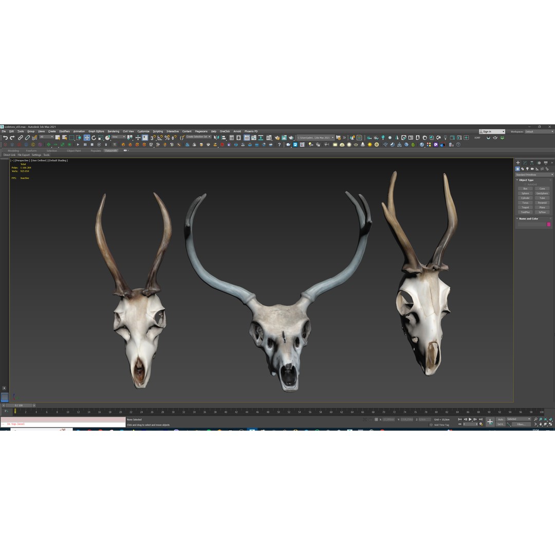 Ultimate Skeleton and Skull Pack 3D Model – Low Poly Game-Ready Assets, FBX - View 43