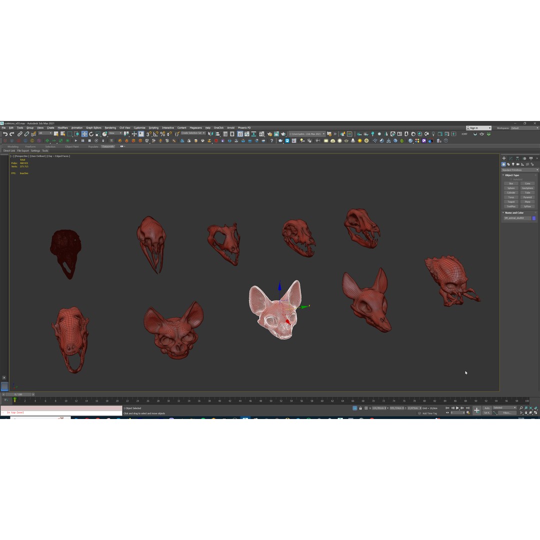 Ultimate Skeleton and Skull Pack 3D Model – Low Poly Game-Ready Assets, FBX - View 47