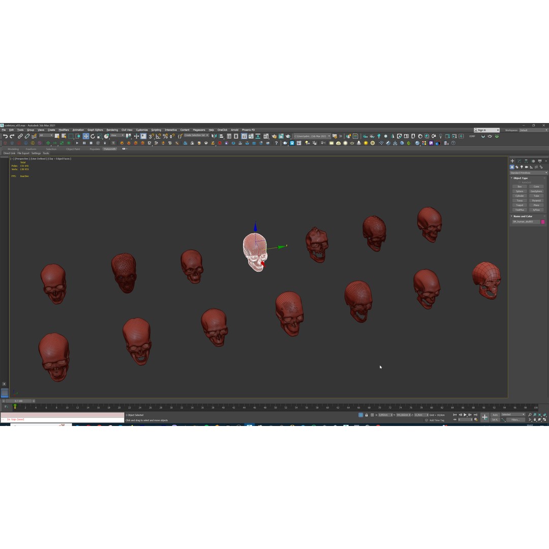 Ultimate Skeleton and Skull Pack 3D Model – Low Poly Game-Ready Assets, FBX - View 48