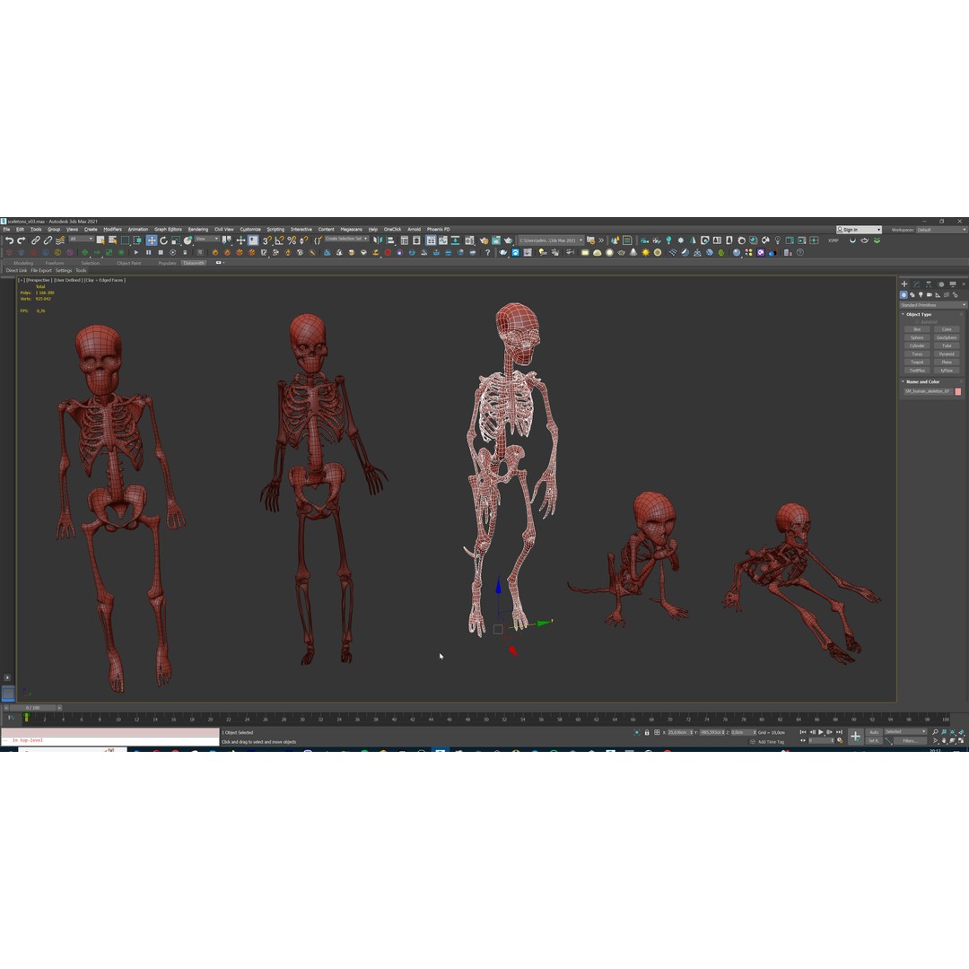 Ultimate Skeleton and Skull Pack 3D Model – Low Poly Game-Ready Assets, FBX - View 51