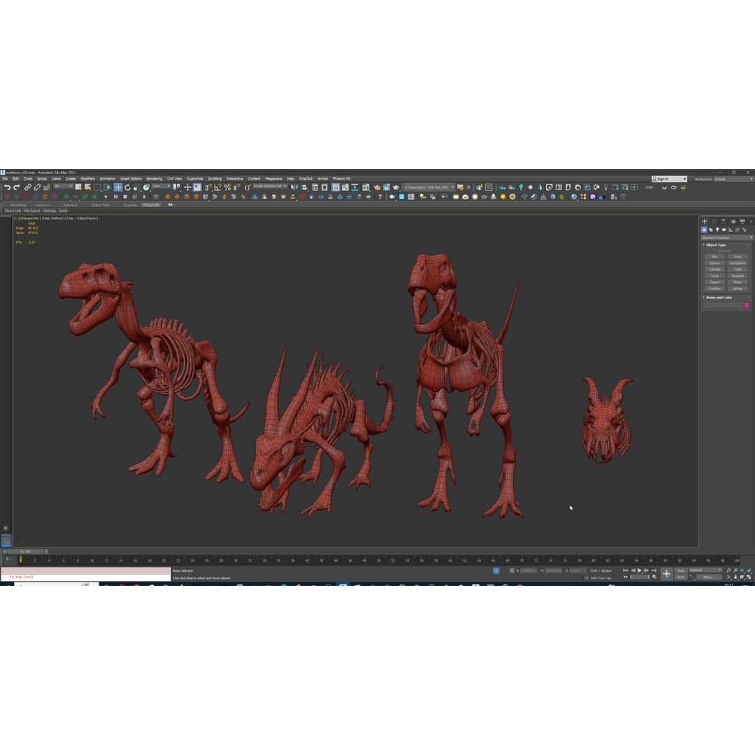 Ultimate Skeleton and Skull Pack 3D Model – Low Poly Game-Ready Assets, FBX - View 53
