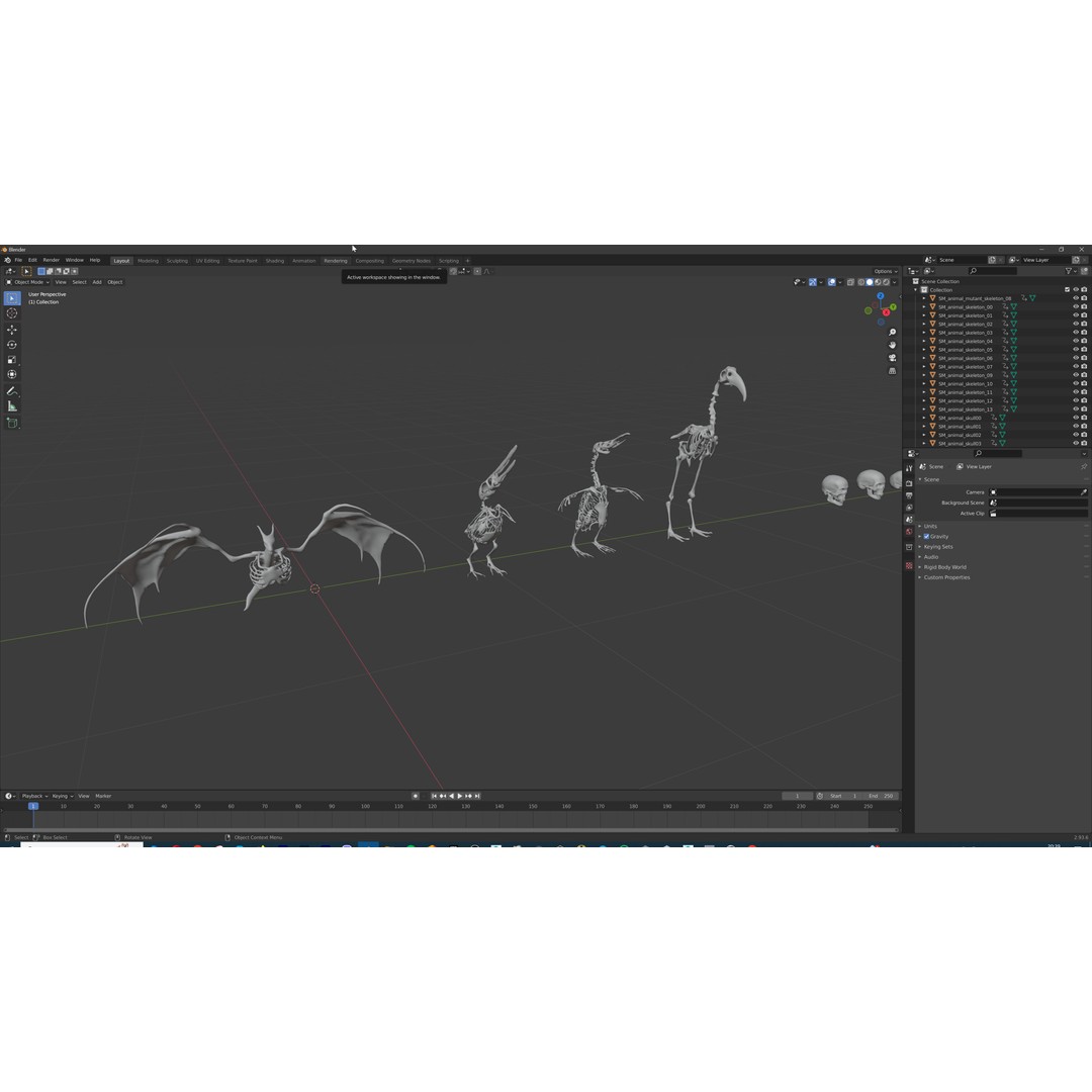 Ultimate Skeleton and Skull Pack 3D Model – Low Poly Game-Ready Assets, FBX - View 54