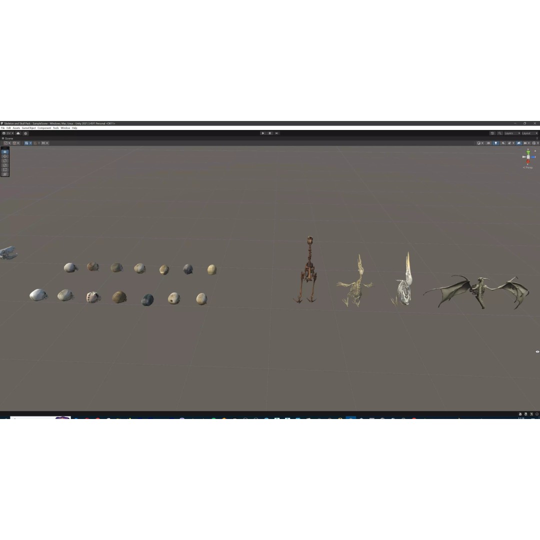 Ultimate Skeleton and Skull Pack 3D Model – Low Poly Game-Ready Assets, FBX - View 84