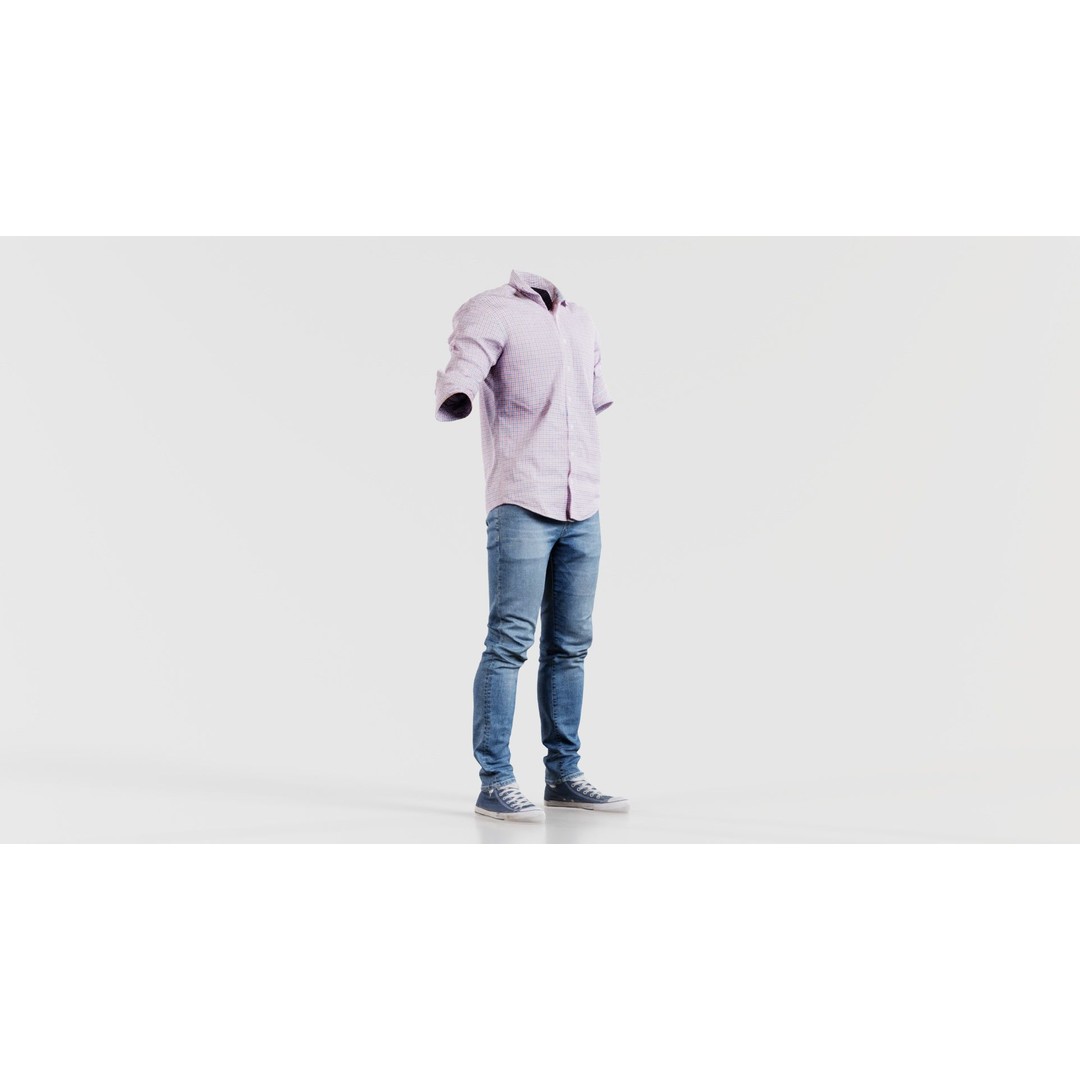 Casual Outfit 46 3D Model – Low-Poly Character Clothing, FBX - View 10