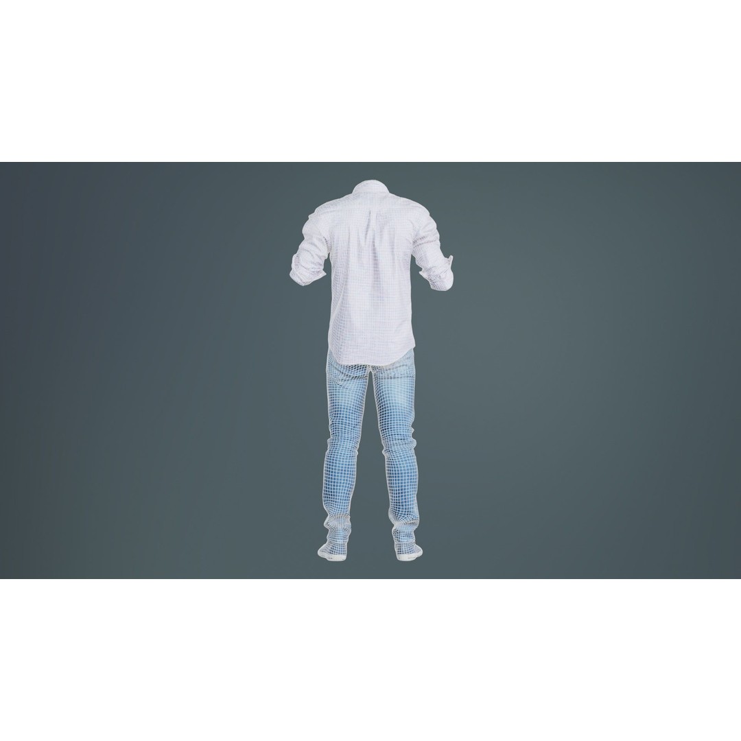 Casual Outfit 46 3D Model – Low-Poly Character Clothing, FBX - View 12