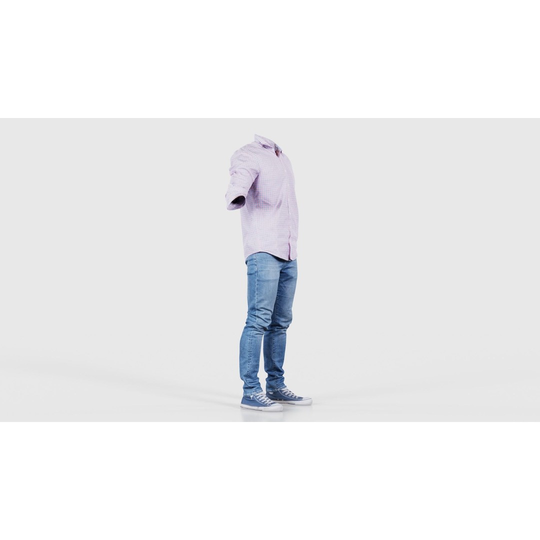 Casual Outfit 46 3D Model – Low-Poly Character Clothing, FBX - View 19