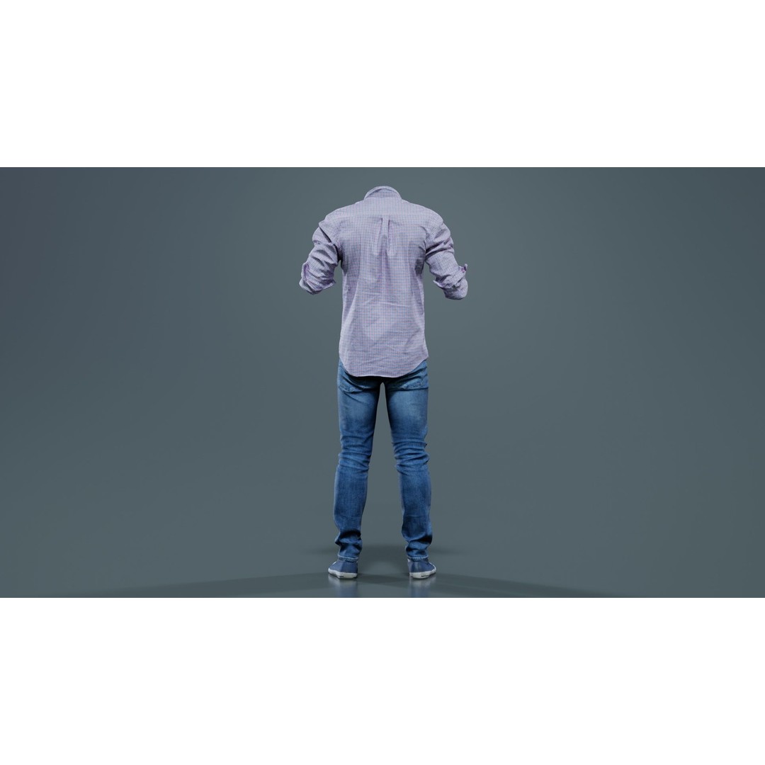 Casual Outfit 46 3D Model – Low-Poly Character Clothing, FBX - View 5