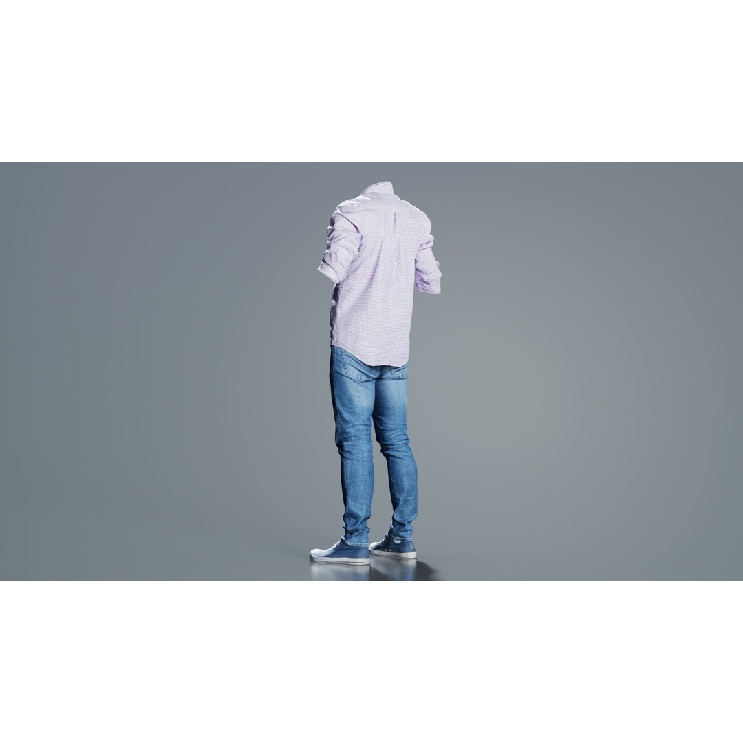 Casual Outfit 46 3D Model – Low-Poly Character Clothing, FBX - View 7