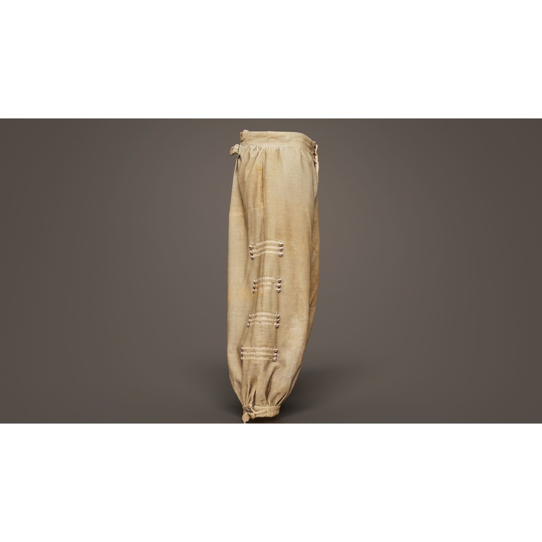 Plus Trousers 3D Model – Low Poly Clothing Asset, FBX, PBR - View 10