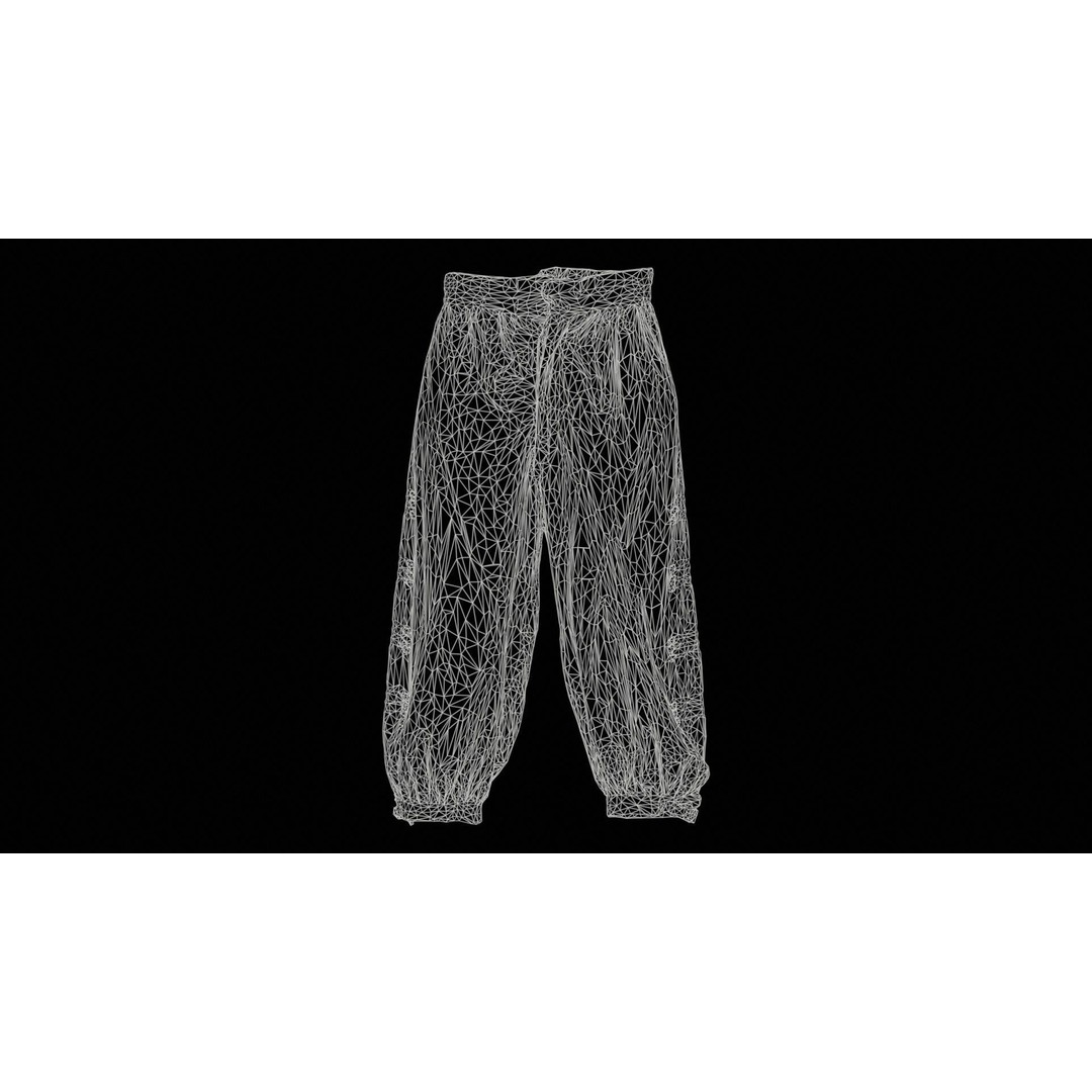 Plus Trousers 3D Model – Low Poly Clothing Asset, FBX, PBR - View 13